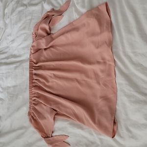 Pink off the shoulder blouse